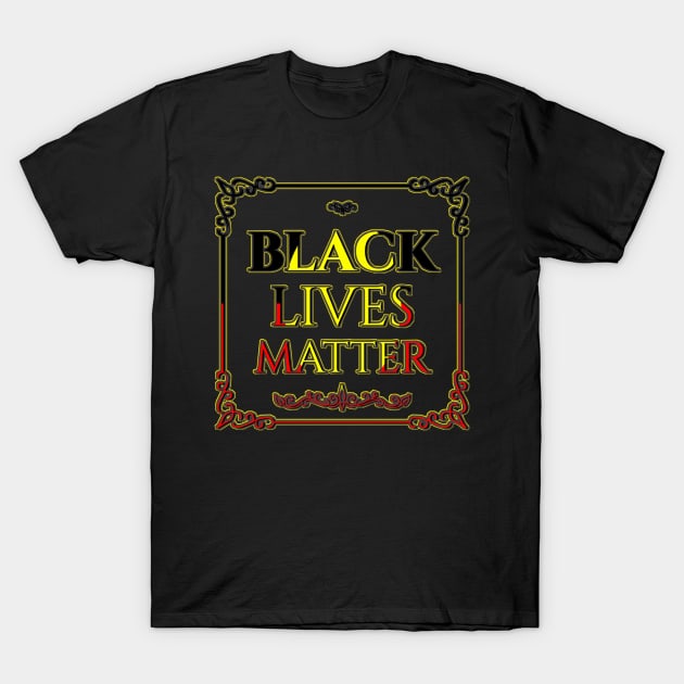 Black lives matter Aboriginal flag T-Shirt by Beautifultd